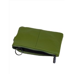 Женский кошелёк  из натуральной кожи, цвет зеленый