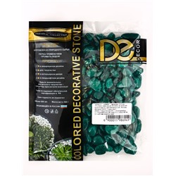 Грунт для аквариума DECOR DE «Галька цветная», фр. 8-12 мм, темно-зелёная, 800 г