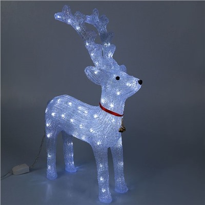 Светодиодная фигура «Олень величавый» 40×60×20 см, акрил, 72 LED, 220 В, свечение белое