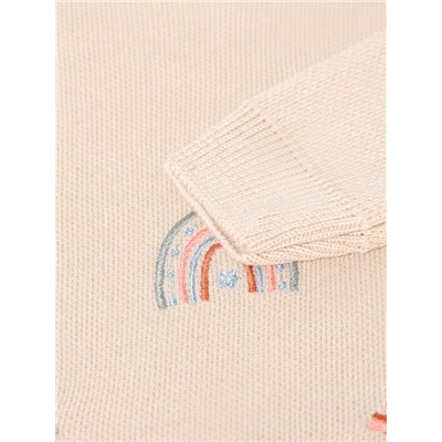 Костюм вязаный детский «Крошка Я. Новогодние игрушки», рост 86-92 см, бежевый