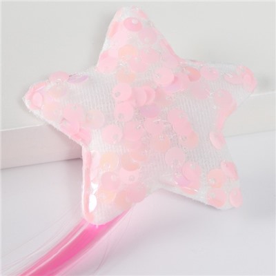 Прядь для волос на заколке «Звездочка» 20 см, My Little Pony