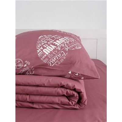 Постельное бельё 1.5-спальное «Этель» Te amo (вид 2), бязь