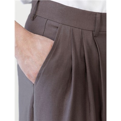 Брюки палаццо с защипами из плотного лиоцелла