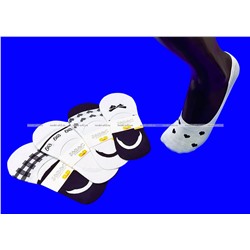 Следки женские короткие с силиконом Сердечки + Бантики