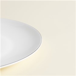 Тарелка для подачи SL Home «Каскарон», 25.4×18.5×2.5 см, овальная, костяной фарфор, белая