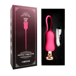 Розовый тонкий стимулятор Nipple Vibrator - 23 см.