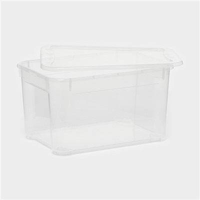 Ящик для хранения «Кристалл XS Plus», 16 л, 38,9×27,5×21,5 см, с крышкой, прозрачный