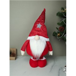 Новогоднее украшение Гном на телескопических ножках 45/60 см красный / SH026 /уп 48/