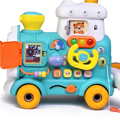 Игровой центр-Каталка "Маленький поезд №2" со спреем, в коробке