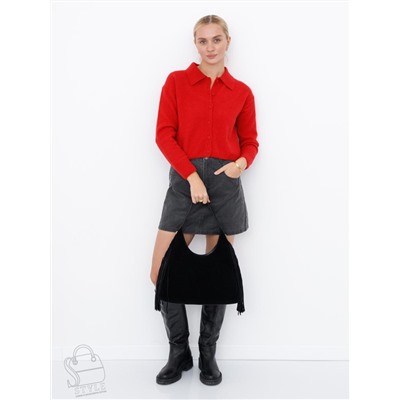 Сумка женская кожаная 1042M black Polina&Eiterou