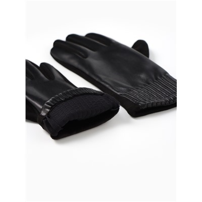 Перчатки женские зимние, безразмерные, с утеплителем, чёрные