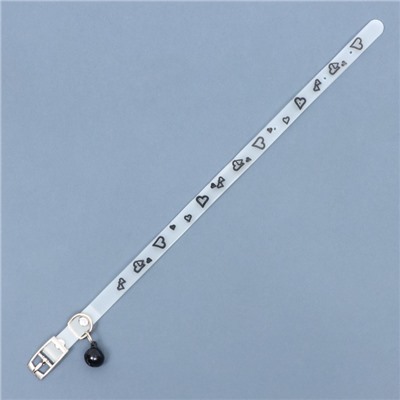 Ошейник «Нежные сердца» (люминесцентный), светящийся в темноте, 30×1 см, ОШ 19-26 см, микс