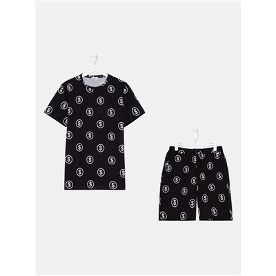 Пижама мужская KAFTAN Money, размер 52, чёрная