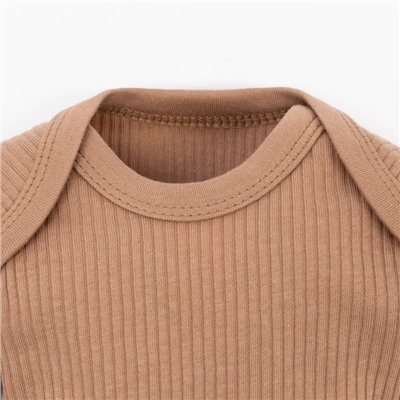 Боди с длинным рукавом «Крошка Я» BASIC LINE, рост 68-74 см, коричневое