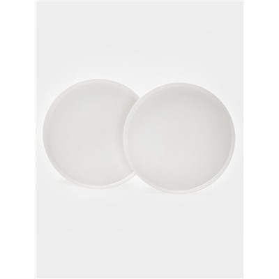 Тарелки Magistro White Snow, набор 2 шт., d=20 см, фарфор, белые