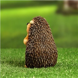 Садовая фигура из полистоуна «Ежик с мухомором», 11×8×9 см