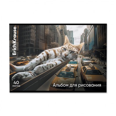 Альбом для рисования 40л "Коты большого города" 63436 ErichKrause