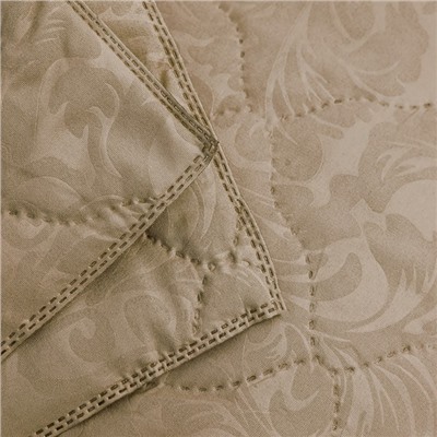 Покрывало 215×240 см, бежевый, синтепон 100 г/м, микрофибра 80 г/м, 100% полиэстер