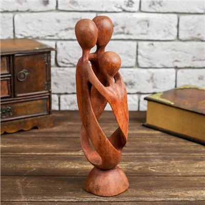 Фигурка «Семья», 30×8×8 см, дерево, коричневая