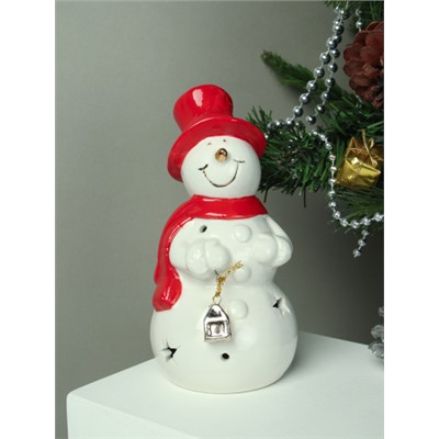 Фигурка Снеговик с подсветкой новогодний 15 см / FP23603 /уп 48/LED