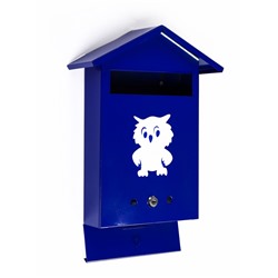 Ящик почтовый с замком, вертикальный, «Филин», синий