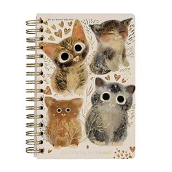 Ежедневник недатированный А5 272 стр. на спирали 3-701/17 CUTE DIARY "LOVE ME.КОТИКИ.СЧАСТЬЕ" Альт