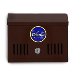 Ящик почтовый с замком, горизонтальный «Мини», коричневый