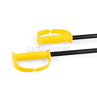 Игровые лыжи "Вираж-спорт" (игрушка детская) 100/100 см, унив.крепление, с палками стеклопластик (в сетке)