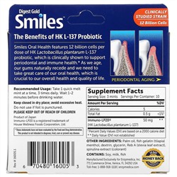 Enzymedica, Digest Gold Smiles Oral Health Probiotic, 30 Quick Melt Mints
