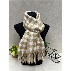 Палантин в клетку из кашемира, мультицвет