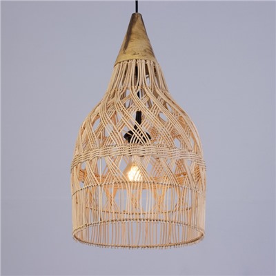 Светильник потолочный из ротанга «Эки», 1×120 Вт, Е27, 30×30×60 см