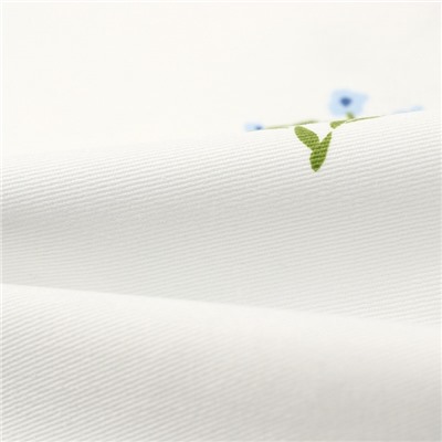 Дорожка на стол Этель «Цветочек» 40×146 см, саржа 190 г/м², 100% хлопок, белая