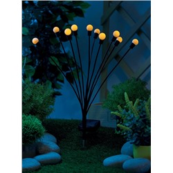 Садовый светильник «Шарики», уличный, на солнечной батарее, 68 см, 10 LED, свечение тёплое белое