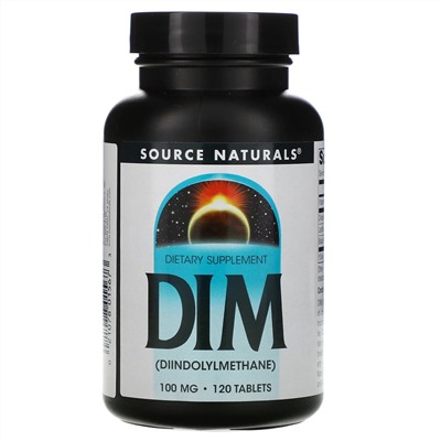 Source Naturals, DIM (дииндолилметан), 100 мг, 120 таблеток
