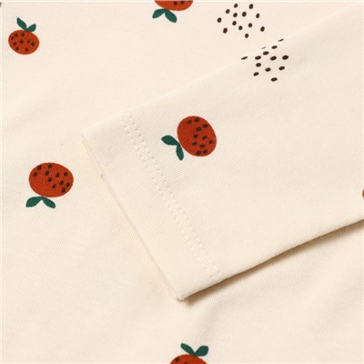 Боди с длинным рукавом «Крошка Я» Oranges, размер 62-68, молочное