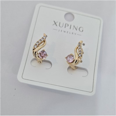 Серьги коллекция "Xuping" покрытие позолота, вставка: фианиты, арт.004.042