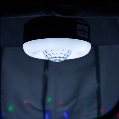 Садовый светильник «Диско-шар», уличный, на солнечной батарее, 13×6×13 см, 6 LED, пульт ДУ, свечение RGBW