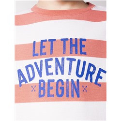 Футболка из фактурного трикотажа с авторским принтом