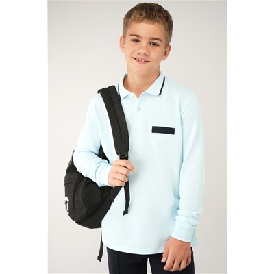 Рубашка-поло с длинным рукавом для мальчика Happyfox