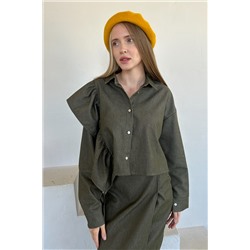 Юбка джинс  DENIM037/05/Хаки