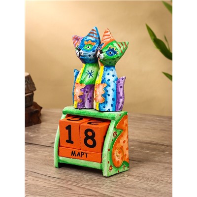 Календарь деревянный «Кошечки»,11×6×22 см, МИКС