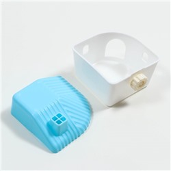 Домик для грызунов угловой, 11.4×10.7×10.7 см, голубой