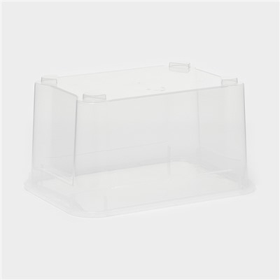 Ящик для хранения «Кристалл XS Plus», 16 л, 38,9×27,5×21,5 см, с крышкой, прозрачный