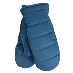 Зимние женские варежки с подкладом из искусственного меха, цвет синий