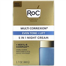 RoC, Multi Correxion, Even Tone + Lift, 5 In 1 Night Cream, 1.7 oz (48 g)
