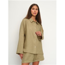Рубашка короткая  S021_Olive Yellow/Салатовый