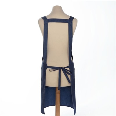 Фартук «Этель. Стиль», синий, 60×75 см, 60% п/э, 20% хлопок, 20% лён