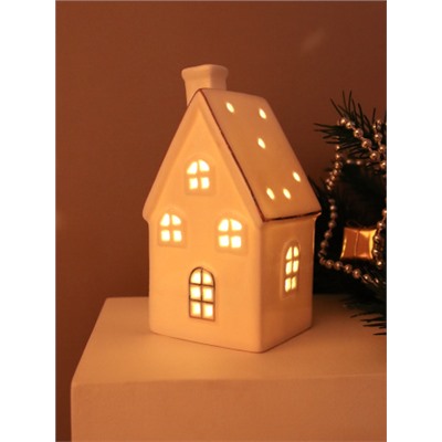 Фигурка Домик с подсветкой 12 см новогодний / YZ19670 /уп 72/LED