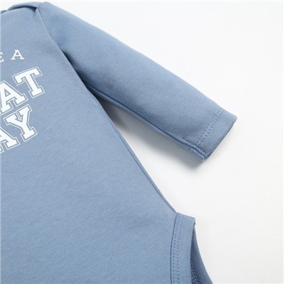 Боди детское «Крошка Я» Street style, рост 68-74 см, голубое