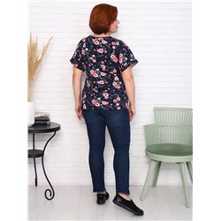 Футболка "Пион" (Синий)